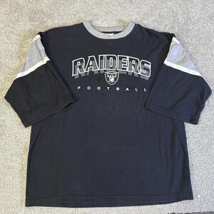 Raiders NFL Graphic Spell Out Black T-Shirt Men's 1/2 sleeve XL